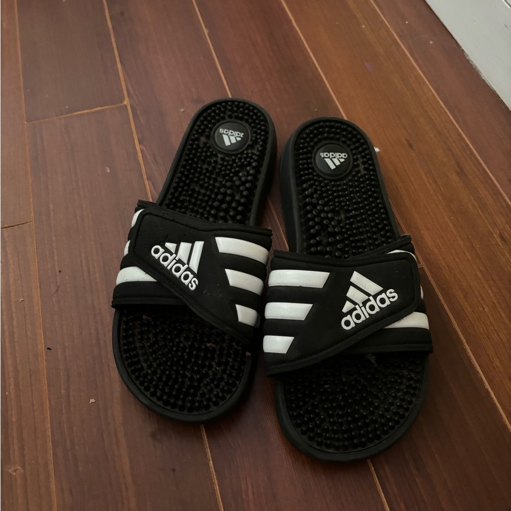 Adidas black slides